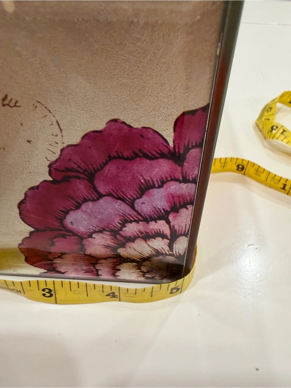 Decorative Floral Butterfly Two-Drawer Jewelry Box - Pink & Orange 6 x 4.5”